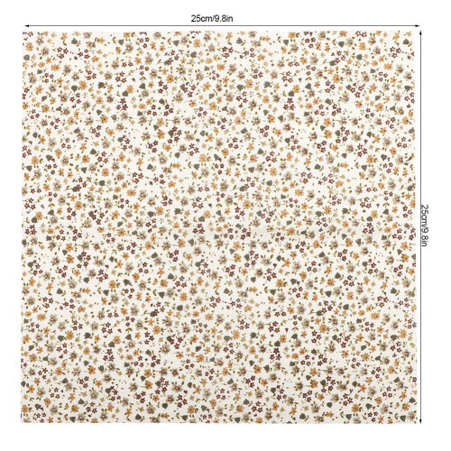 7pcs 25*25cm Cotton Fabric DIY Assorted Squares Pre Cut Bedding Kit Quarters Bundle Coffee Dot 2