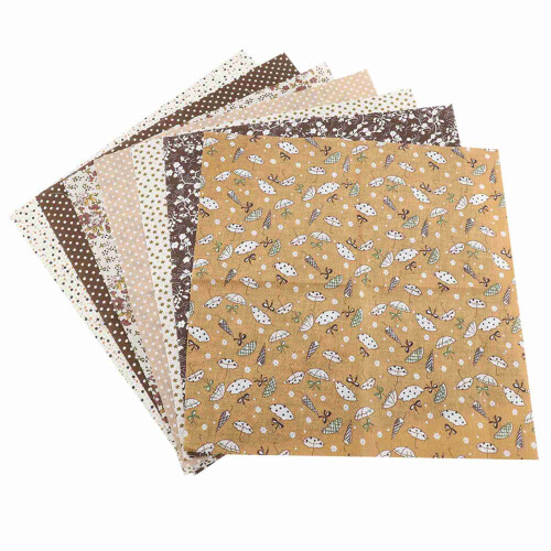 7 pezzi di quadretti di cotone da 25x25 cm Serie Caffè 2