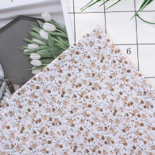 7pcs 25*25cm Cotton Fabric DIY Assorted Squares Pre Cut Bedding Kit Quarters Bundle Coffee Dot