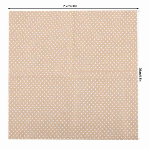 7 pezzi di quadretti di cotone da 25x25 cm Serie Caffè 1