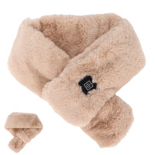 USB Heated Scarf Adjustable Neck Heating Scarf Detachable Plush Warming Neck Wrap ScarfLight Tan