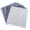 Set da 7 pezzi di quadrati in cotone da 25x25 cm, blu scuro 2