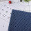 Set da 7 pezzi di quadrati in cotone da 25x25 cm, blu scuro 3