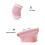 Ginocchiere antiscivolo per gattonare, rosa, 12x7,5 cm 9