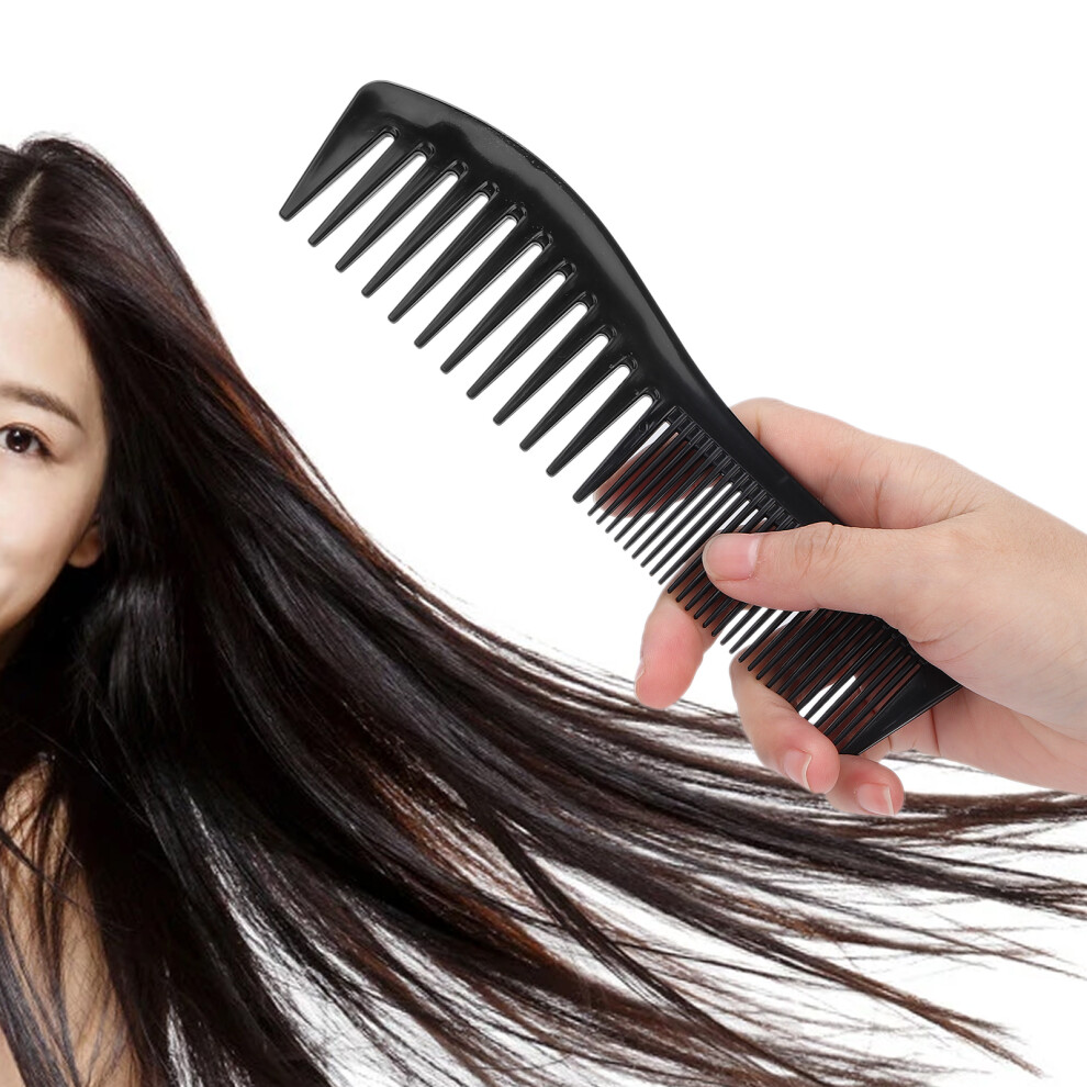 Unisex Detangling Hair Comb Portable Home Salon Fine Wide Tooth Styling Comb Hairdressing Toolblack