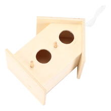 No. 2 Nichoir en bois à double étage et à deux trous DIY