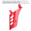 GTS 125 200 300 Cache-bras oscillant en aluminium rouge 7