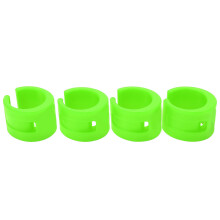 4 pezzi di protezione ad anello in gomma verde per forcella anti-urto