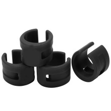 4 pièces d'anneaux de protection en caoutchouc pour fourche avant et arrière - Noir