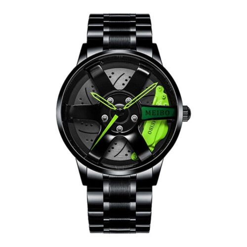 Orologio da uomo impermeabile con ruota cava 3D e quadrante da 4 cm 1