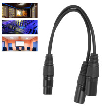 JD6069 Câble XLR femelle vers deux XLR mâles 0.3m 22AWG