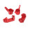 Moyeux C-Hub avant rouges pour Slash 1/10 RC 1