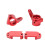 Moyeux C-Hub avant rouges pour Slash 1/10 RC 4