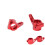 Moyeux C-Hub avant rouges pour Slash 1/10 RC 7