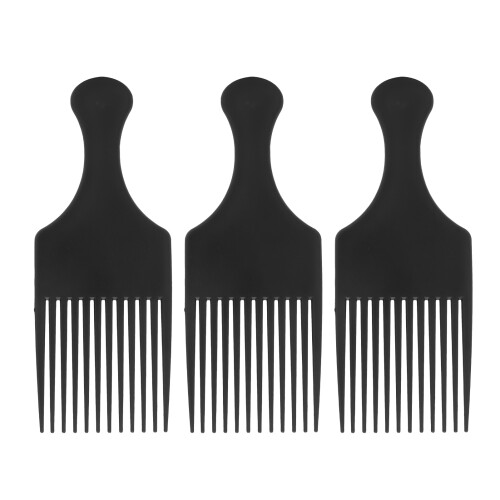 Set da 3 pettini professionali per capelli afro in ABS, portatile 1