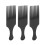 Set da 3 pettini professionali per capelli afro in ABS, portatile 14