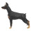 Dobermann noir modèle jouet 20x15,7x4,3 cm plastique 7