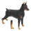 Dobermann noir modèle jouet 20x15,7x4,3 cm plastique 9