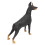 Dobermann noir modèle jouet 20x15,7x4,3 cm plastique 3