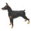 Dobermann noir modèle jouet 20x15,7x4,3 cm plastique 13