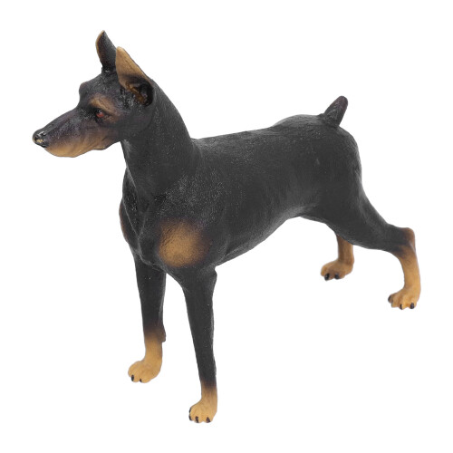 Dobermann noir modèle jouet 20x15,7x4,3 cm plastique