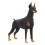 Dobermann noir modèle jouet 20x15,7x4,3 cm plastique 2