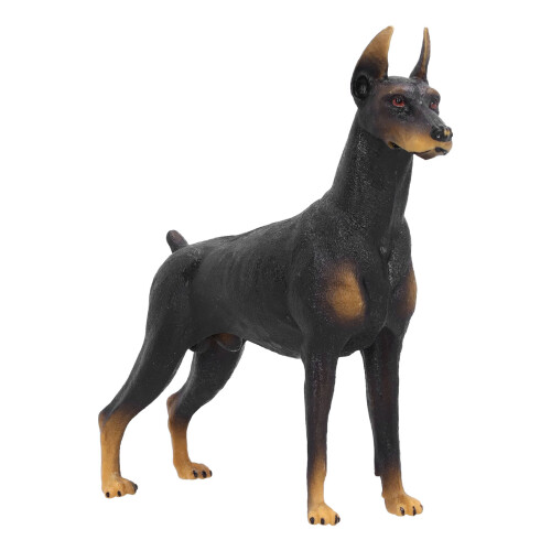 Dobermann noir modèle jouet 20x15,7x4,3 cm plastique 1
