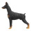 Dobermann noir modèle jouet 20x15,7x4,3 cm plastique 12