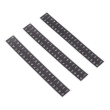 3 pezzi di etichette per i tasti della Kalimba a 17 tasti, nere, 128x18 mm