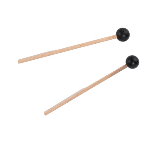 2 pezzi di bacchette da batteria con testa in gomma eterea 145x18x5mm 2
