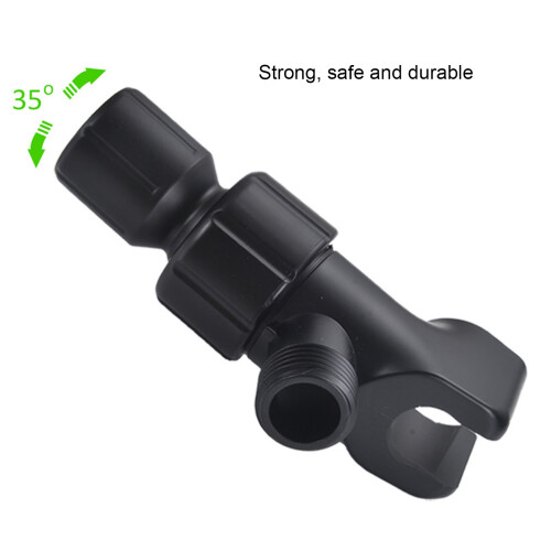 Supporto universale nero per braccio della doccia 57 g 108  62 mm 2