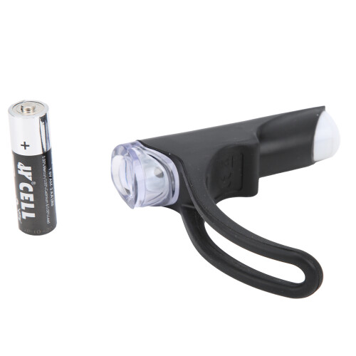 Lampe de vélo LED mini étanche à piles AA noire 3.1oz 1