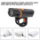 Faro LED USB impermeabile nero 96 g 1200 mAh 9