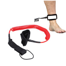 Surfboard Leash Stand Up Paddle Board Leg Ankle Rope Surfing Protection Safety Guard for Flatwater PaddlingRed