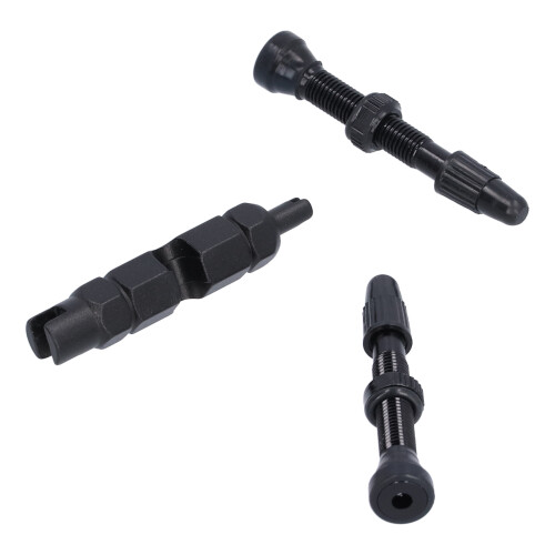 Valvola tubeless di tipo francese da 1,6 pollici nera 2