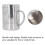 DoubleLayer Tazza per bambini 400 ml 8 cm 10,5 cm Argento 4