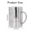 DoubleLayer Tazza per bambini 400 ml 8 cm 10,5 cm Argento 9