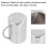 DoubleLayer Tazza per bambini 400 ml 8 cm 10,5 cm Argento 8