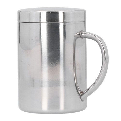 DoubleLayer Tazza per bambini 400 ml 8 cm 10,5 cm Argento 1