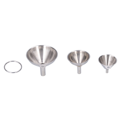 3 pièces entonnoir mini en acier inoxydable, 2,2 oz, argent