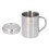 DoubleLayer Tazza per bambini 400 ml 8 cm 10,5 cm Argento 12