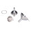 3 pièces entonnoir mini en acier inoxydable, 2,2 oz, argent 15