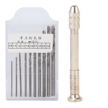 Pin Vise set di trapano manuale in acciaio al carbonio da 0,8-3,0 mm