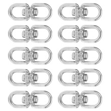 10 pièces crochets pivotants en acier inoxydable M6 en forme de 8