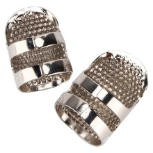 Thimble Metal Retro Sewing Thimbles Adjustable Finger Protector DIY Quilting Tools for Embroidery NeedleworkSilver