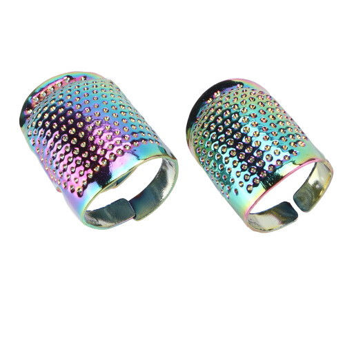 Doigtier en laiton S/M 2,8 cm/1,1 po multicolore 1 ensemble 2