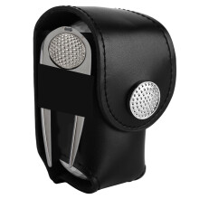 Borsa per palline da golf 10x5x5.5 cm, 2 palline/3 tee, nero