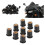 50 pezzi Well Nut in gomma M6x0,8mm nero per parabrezza 8