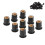 50 pezzi Well Nut in gomma M6x0,8mm nero per parabrezza 14