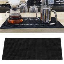 Tappetino spesso in gomma per bar 30x15cm nero antiscivolo